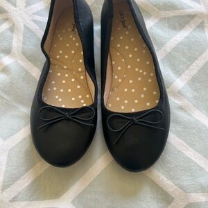 Cat & Jack Black Dress Shoes with Bow